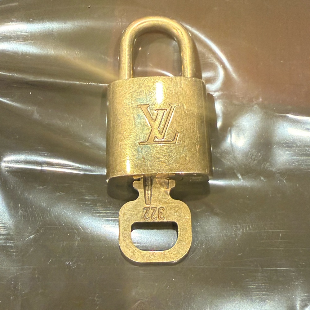 Louis Vuitton Gold Padlock and Key #322
